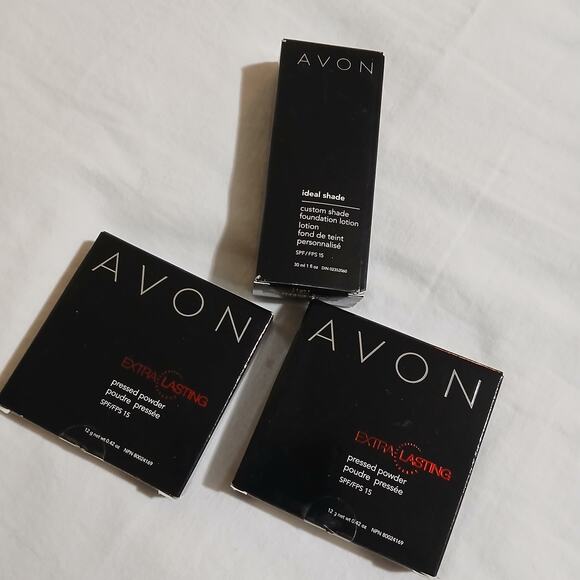 AVON-3 NIB-2 pressed powder Translucent .42oz-1 Ideal Shade foundation light 1oz - Picture 2 of 13